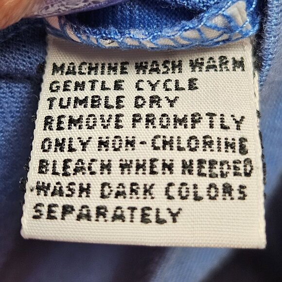 Editions Van Heusen Mens Polo Shirt Blue Size L Cotton Polyester Shoulder Button - Picture 5 of 9